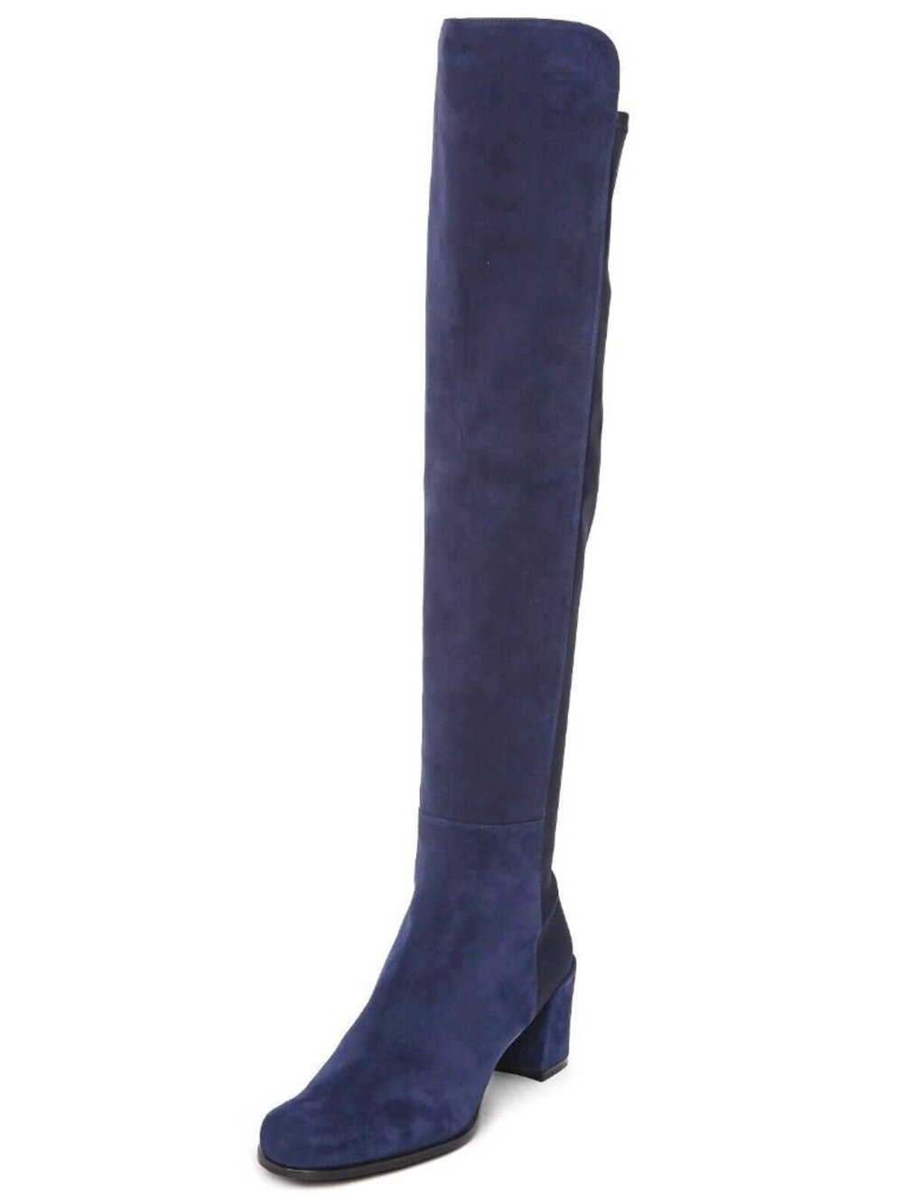 Stuart Weitzman 5050 City Block Stretch Suede Over the Knee Boots Blue Size 5